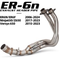 AliExpress NONE Motorcycle Exhaust Header Pipe 51mm Racing Street Bike Manifold For ER6N ER6F 06-24 Ninja650 Z650 17-23 VERSYS 650 15-23