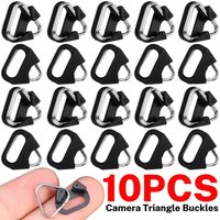 2-10PCS Stainless Steel Triangle Split Ring Camera Shoulder Strap Hook Lug Rings with Plastic Cap for Belt Hook Lanyard