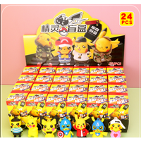 @@@24Pcs/Set Pokemon Pikachu Blind Box Action Figure Model Doll Keychain Pendant Decorative Toy For Children's Christmas Gift
