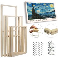 Solid Wood Canvas Picture Frame Kit DIY Stretcher Bars for Canvas Prints Diamond Oil Painting Wooden Wall Art Gallery Home Decor