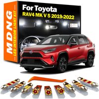 MDNG 8Pcs For Toyota RAV4 MK V 5 2019 2020 2021 2022 Vehicle Lamp LED Interior Dome Map Trunk Light Kit Car Led Bulbs Canbus