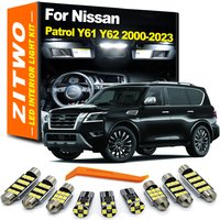 LED Bulbs Interior Reading Dome Plate Light Kit For Nissan Patrol Y61 Y62 2000 - 2017 2018 2019 2020 2021 2022 2023 Accessories