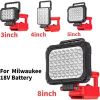 3/4/5/8 inch LED working lantern for Milwaukee 18 V Li-ion Battery with Dual USB ports Bright portable lamp