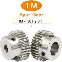 1 Piece Gear Wheel 1M-30T/31T Bore Size 8/10/12/14 mm 304 Stainless Steel Pinion Gear Teeth Thickness 10 mm Total Height 20 mm