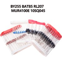 BY255 BAT85 RL207 Rectifier Diode Mixed Kit 6A10 10A10 20A10 DB3 RL207 Electronic Components MUR4100E 10SQ045 20A10 130mil