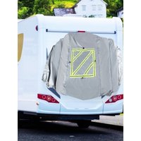 AliExpress NONE 420D Oxford Cloth Campervans Caravan Motorhome Rear Waterproof Bike Bicycle Cover With Reflective Sign Up to 2-3 Bikes Grey