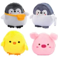 1PC Cute Coin Purse Zipper Change Purse with Keychain Small Headphone Lipstick Bag Mini Wallet Money Bag