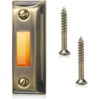 Wall Mounted Antique Brass Lighted Metal Door Bell Doorbell Push Button Switch Through Multiple Toning Electroplating Coloring