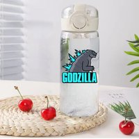 400ml Godzillas Plastic Water Bottle Fashion Cartoon Transparent Jugs Cute Outdoor Portable Picnic Drink Container Kettle Gifts