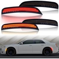 4 szt. Białe przednie i tylne boczne światła obrysowe LED do zderzaka do Chrysler 300 300C 300S z lat 2015 2016 2017 2018 2019 2020 2021 2022 2023