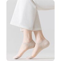 Summer Ultra Thin Crystal Silk Breathable Short Socks Women Cool Hollow Out Shallow Mouth Socks Anti Slip Invisible Boat Socks