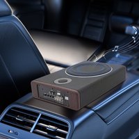 600W Slim Under Seat Car Subwoofer - Active Powered Bass System with Remote Control 8" Woofer + 2" Tweeter for Trucks/Vehicles