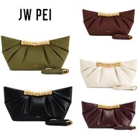 JW PEI Clutch Bag, Metal, Pleated, Dumpling Bag, Sophisticated Evening Bag, Shoulder Bag, Women's Handbag