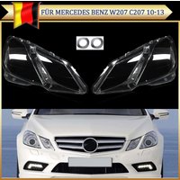 Scheinwerfergehäuse-Linse für Mercedes E-Klasse, Scheinwerferabdeckung W207/C207 E200 E300 2009-2013, klare Abdeckung für den vorderen Scheinwerfer, links + rechts.