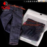 1/6 Scale Male Classic Jeans Denim Pants Trousers Clothes Model Fit 12-inch Soldier Muscular Action Figure Body Dolls