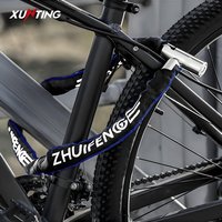 AliExpress Bike Chain Lock 65cm 250g Ultra Lightweight Portable Anti-Theft Zinc Alloy Fabric Wrapped Bicycle Security Lock MTB Road Cycling