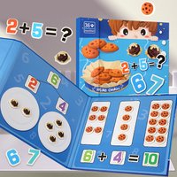 Livre de strass magnétiques Montessori pour enfants, jouets d'apprentissage précoce, addition mathématique, soustraction, décomposition