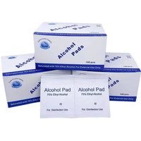 75% Ethyl Alcohol Disinfection Pads Independent Single Pack Disposable Skin Surface Sanitizing Wipes For Phone Glasses Cleaning