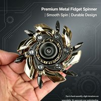 Mechanical Deformable Metal Fidget Spinner, Premium Alloy EDC Hand Spinner, Smooth Spin Anti-Stress Fingertip Gyro Toy for Adult