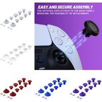 eXtremeRate ThumbsGear V3 Interchangeable Ergonomic Thumbsticks for ps5/EDGE Controller, Replacement Analog Thumb Sticks for ps4