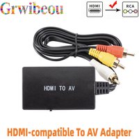 HDMI-compatible To RCA AV/CVBS Adapter Video Converter Box HDMI to RCA AV/CVSB L/R Video 1080P Mini HDMI to AV Support NTSC PAL