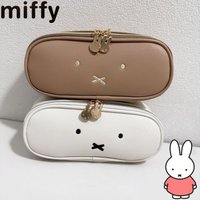 New Miffy Rabbit Sweet and Cute Creative Cartoon Pattern Simple Fashion PU Waterproof Pencil Case Large Capacity Makeup Bag