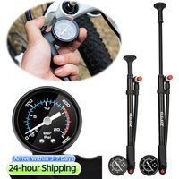300PSI Bike Air Shock Absorber Schrader Valve Bike Tire Air Pump Portable Cycling Inflator for Front Fork Rear Suspension