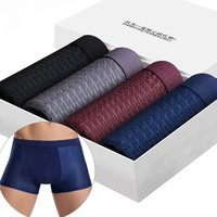 4pcs Men Mesh Underwear Super Breathable Quick Drying Men's Underwear Solid Color Premium Fabric Men's Underwear Plus Size Gift