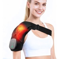 Kabelloses beheiztes Schultermassagegerät mit 3-stufiger Wärmeeinstellung und Vibration sowie Touchscreen-Steuerung