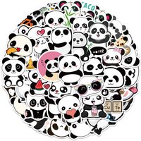 10/30/50pcs Cute Animal Panda Cartoon Stickers Funny Creative Graffiti Decals Luggage Notebook Phone Waterproof Sticker Toy Gift