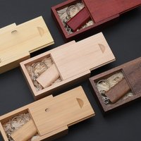 Wooden Box USB Flash Drive 128GB Bamboo Pen Drive 64GB Creative Business Gift Memory Stick Storage Device Pendrive 32GB 16GB 8GB