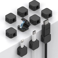 6pcs Magnetic Cable Clips Cable Smooth Adjustable Cord Holder Desktop Cable Clip Management Wire Keeper Cable Organizer Holder