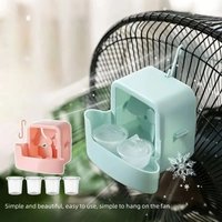 Electric Fan Cooling Storage Box Portable Floor Fan Non Perforated Fan Box Suspended Ice Cooler With Hanging Hook and 4 Cups