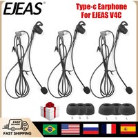 3/1PCS EJEAS V4C PLUS Referee In-ear Earphones Type-C Jack for FBIM Judge Ear Intercom Headset Soccer Football Referee Headphone
