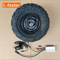 L-FASTER 350W Electric Wheelbarrow Handcart Brushless Hub Motor Kit with 14.5 Inch Wheel And LCD Display Controller for E-Wheelb