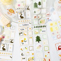 TIANZI Retro Japanese Stationery Tape 2m/Roll DIY Journaling Scrapbooking Creative Stickers Label Planner Decorative Supplies