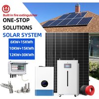Complete Solar Energy System 5KW 15KW Suitable for Home, Complete Solar Kit with Photovoltaic Panel System, Battery and Inverter