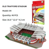 3D football field paper jigsaw puzzle Stadium building model,The Perfect Gift for Manchester United Fans