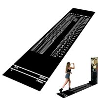 Dart Mat Non Slip Darts Mat Checkouts with Throw Lines Heavy Duty Dart Points and Flooring Protector for Game Room Office Sports