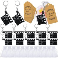 24sets Movie Night Party Favors Director Clapboard Tape Measure Keychain Movie Theater Supplies Gift for Birthday Wedding
