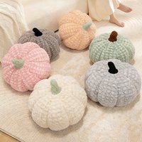 Lamb Fleece Pumpkin Pillow Halloween Pumpkin Stuffed Plush Toys Cushion Autumn Harvest Festival Thanksgiving Day Home Decor