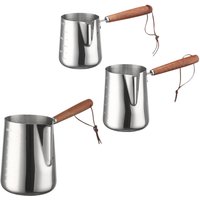 Turkish Warmer Coffee Pot Boiling Pot with Spout Chocolate Melting Pan Milk Frothing Pitcher for Home Kitchen Bar Restaurant