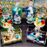 Hot Original Pokemon Figure Re-Ment Aqua Bottle Collection 2 Drift Bottle Luvdisc Horsea Piplup Lapras Birthday Blind Box Gift