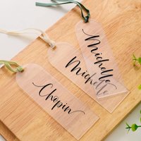 10pcs Transparent Blank Acrylic Bookmark Tag DIY Gift Gift Luggage Tag Personalized Creative Book Plate