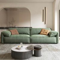 -For Italian-Style Tech Fabric Sofa Premium Quality Home Living Room Three-Seater Straight-Back Upholstered Elephant Ear Sofa*