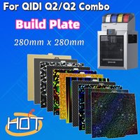 For QIDI Q2 Q2 Combo Double Sided PEI Textured Build Plate 280x280mm Spring Steel Heatbed 3D Printer Replacement Parts