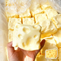 Blind Box Coconut Oil Cheese Soft Moldable Squishy Non-Rebound Pinch Stress Relief Fidget Toy Decompression Plastic Ball
