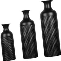 High Black Planter Vase Floor Vase Set Modern Decorative Vases for Grass Feathers Twigs for Living Room Decor