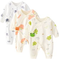 0-6Month Neugeborenen Baby Mädchen Jungen Strampler Baumwolle Cartoon Infant Kleidung Outfit Overall Frühling Herbst Outdoor Kleidung 2024 Neue