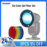 NEEWER Six Color Gel Filter Set, Magnetic Flash Accessories Kit for NEEWER NW700 NW760 Z880 Z1 Z2 Z2PRO Z3 Z2II Speedlight